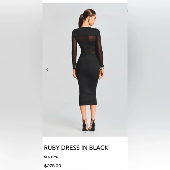 Ser.o.ya Ruby Dress. Color: black. (Size: XS) - Picture 2 of 7